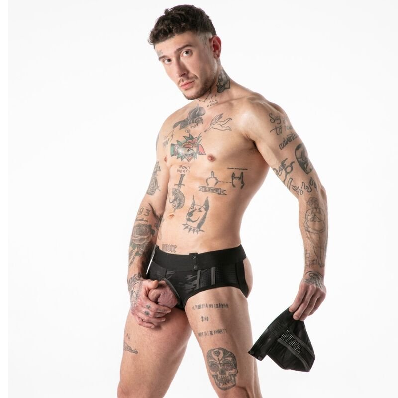 LOCKER GEAR - FULL MILITARY ACCESS JOCK BRIEF BLACK S