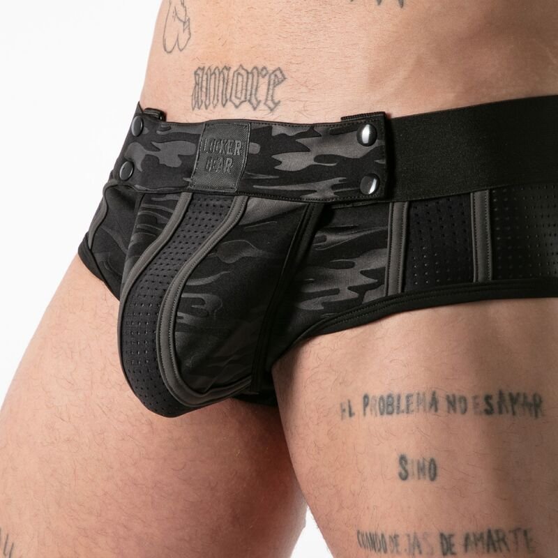 LOCKER GEAR - FULL MILITARY ACCESS JOCK BRIEF BLACK M