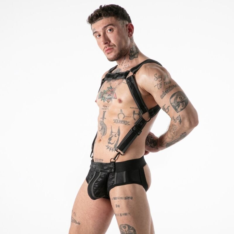 LOCKER GEAR - FULL MILITARY ACCESS HARNESS BLACK S/M