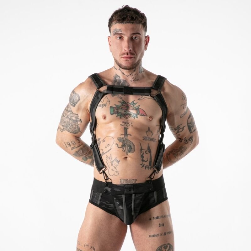 LOCKER GEAR - FULL MILITARY ACCESS HARNESS BLACK L/XL LOCKER GEAR