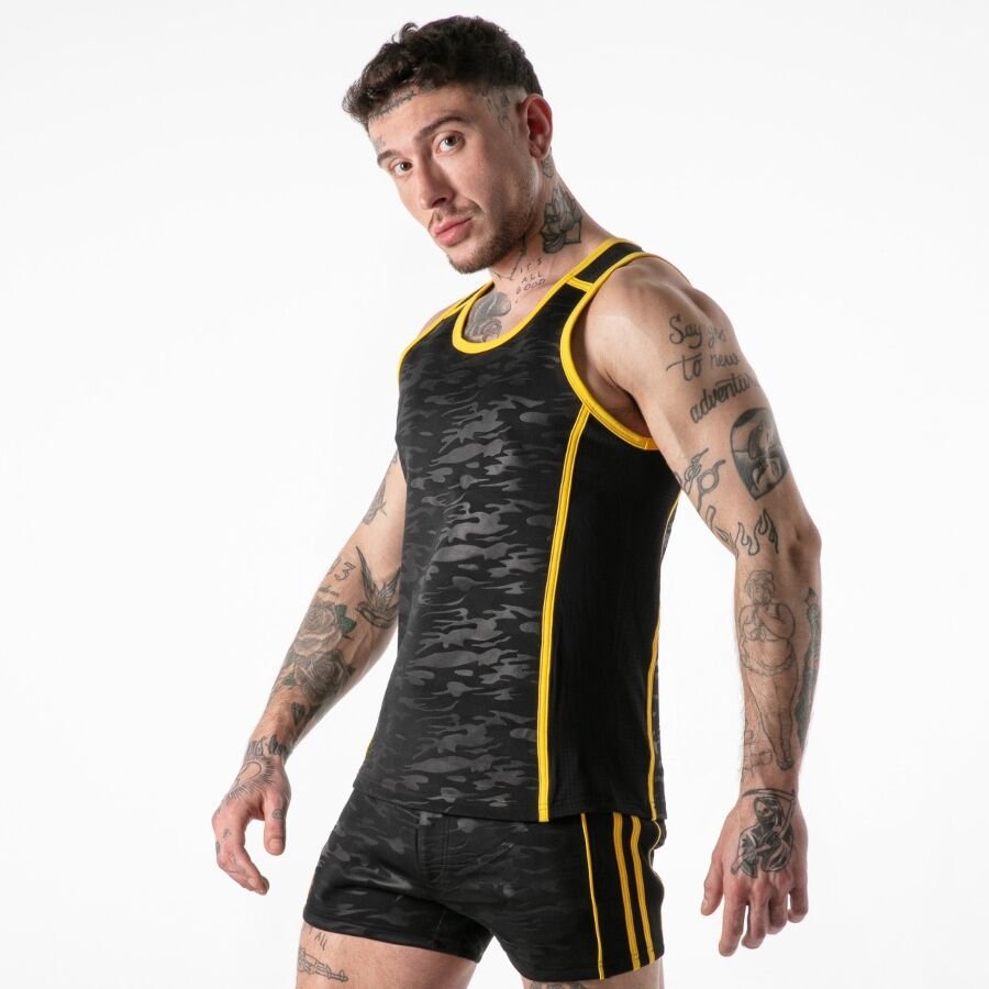 LOCKER GEAR - FULL MILITARY ACCESS TANKTOP YELLOW S LOCKER GEAR