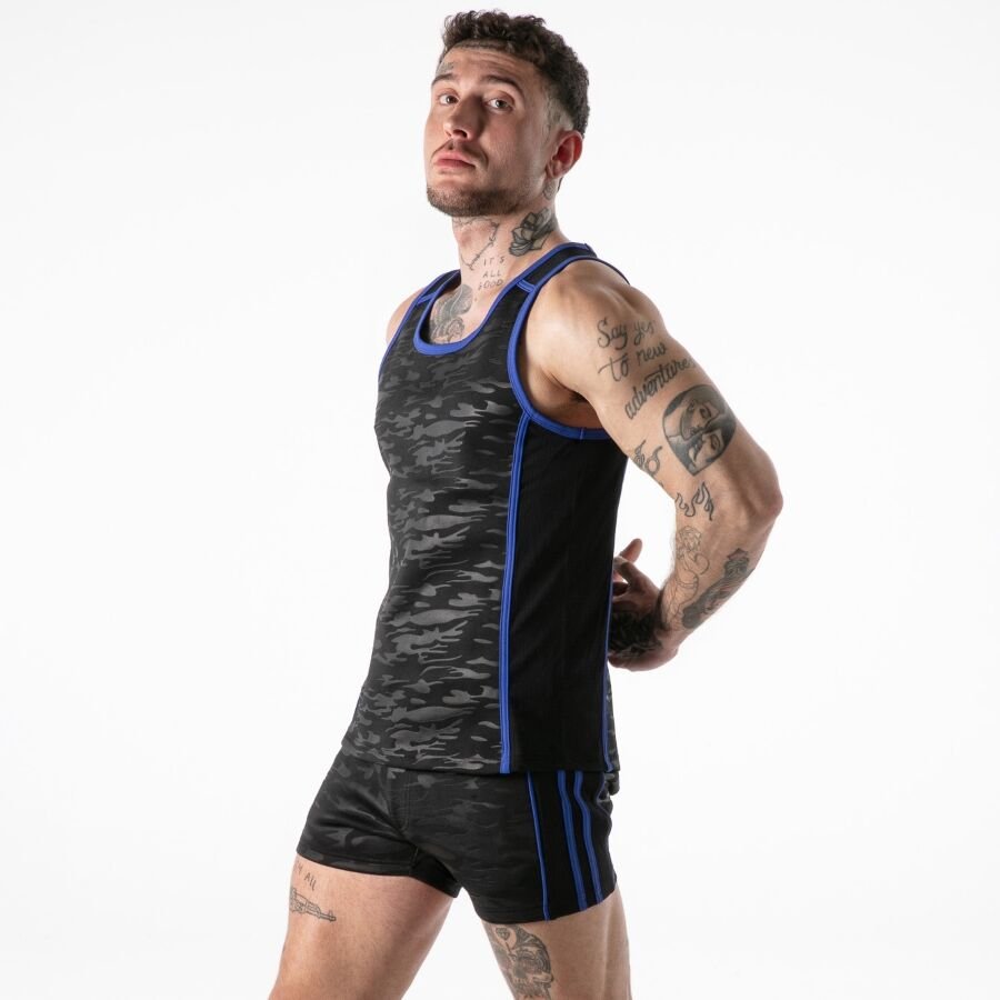 LOCKER GEAR - FULL MILITARY ACCESS TANKTOP BLUE L LOCKER GEAR