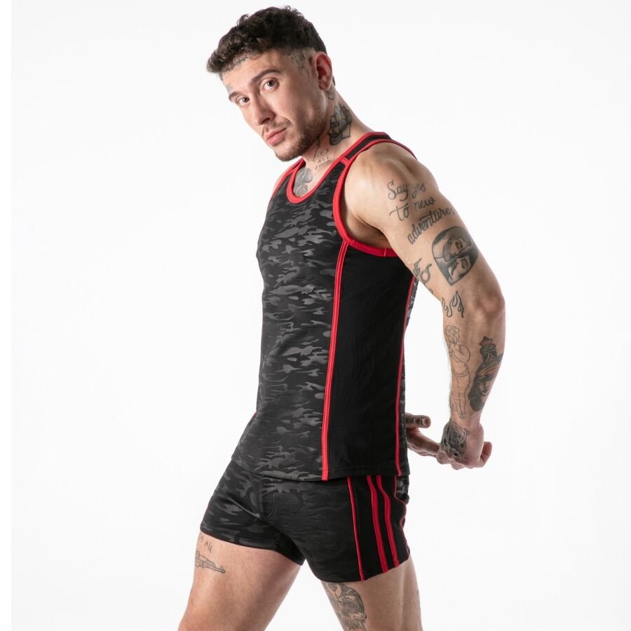LOCKER GEAR - FULL MILITARY ACCESS TANKTOP RED M LOCKER GEAR