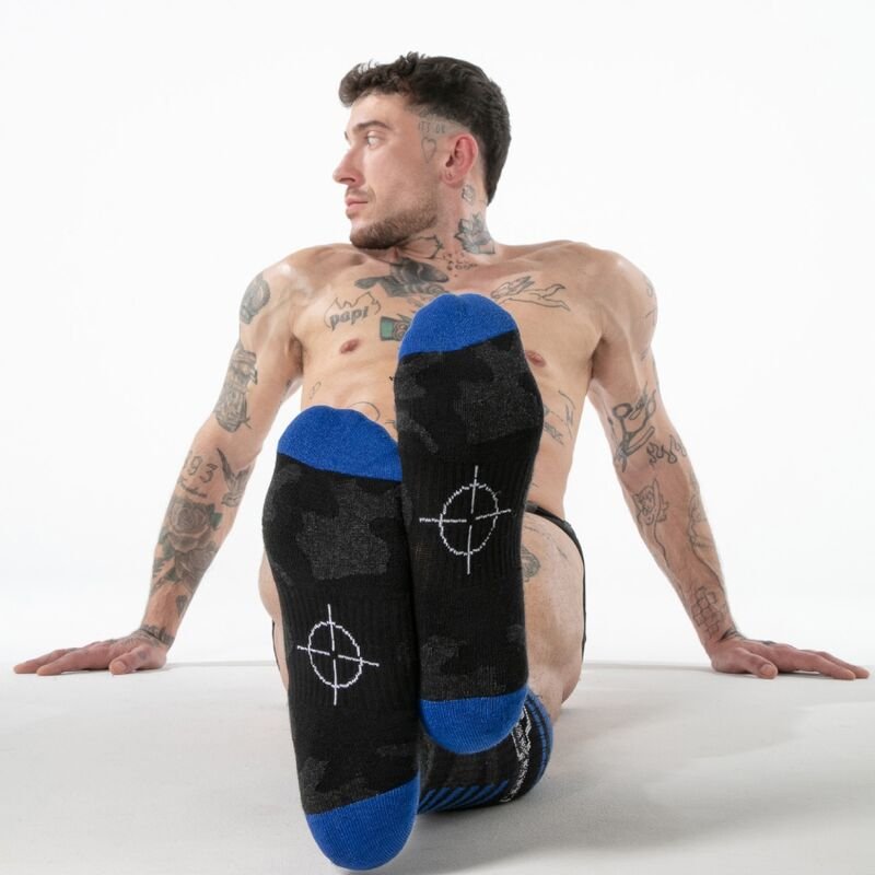 LOCKER GEAR - FULL MILITARY KNEE HIGH SOCKS ONE SIZE BLUE