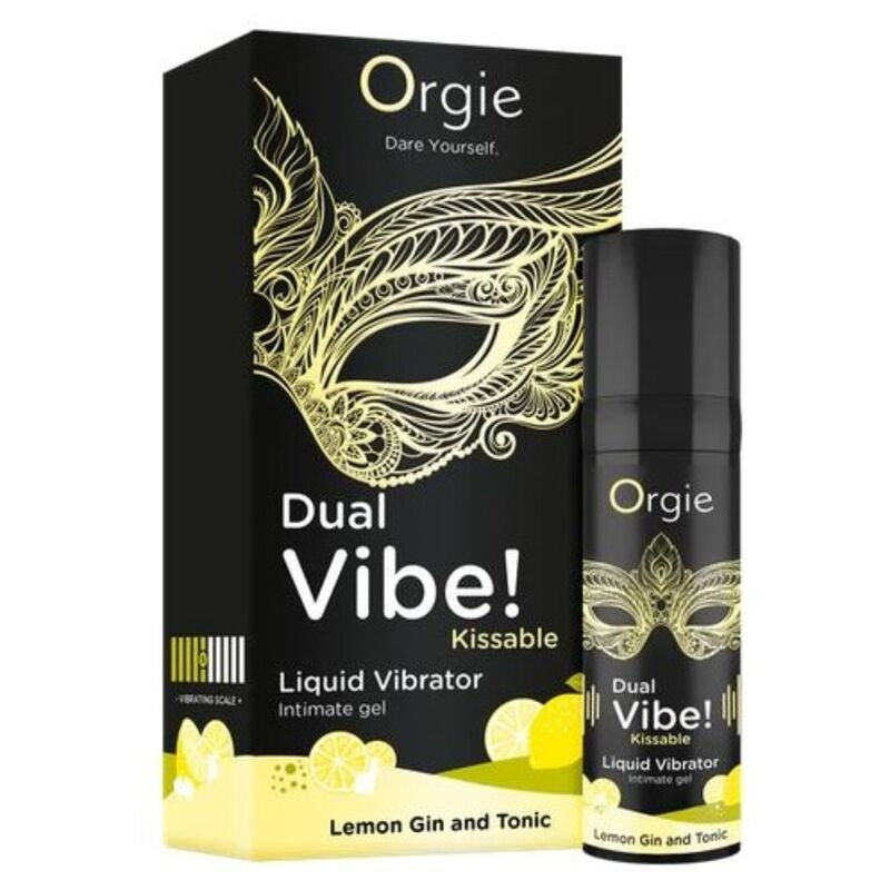 ORGIE - DUAL VIBE! LEMON GIN AND TONIC KISSABLE LIQUID VIBRATOR 15 ML