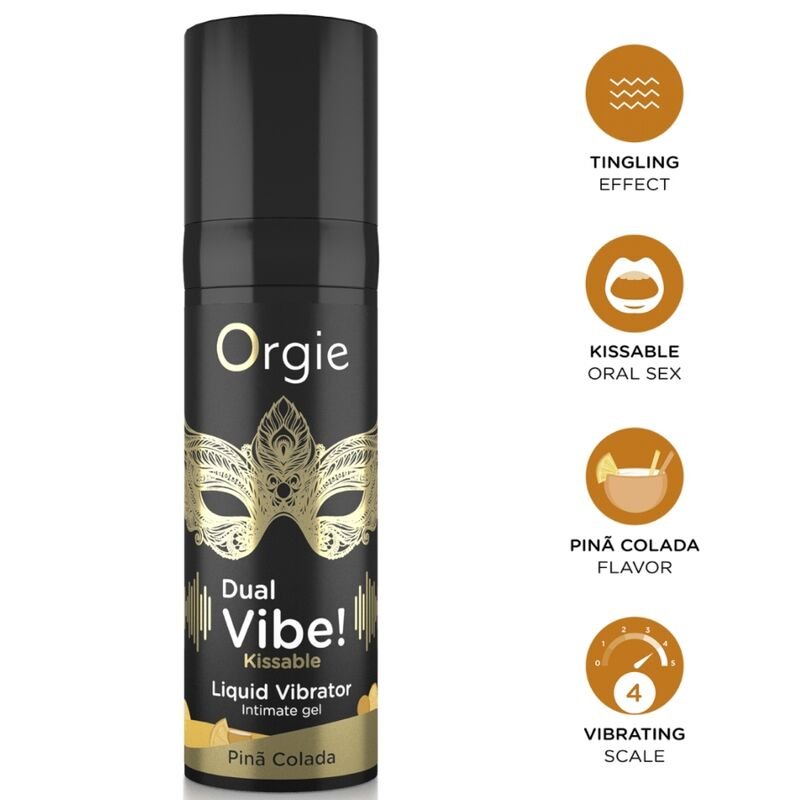 Comprar Orgie - Dual Vibe! Piña Colada Kissable Liquid Vibrator 15 Ml