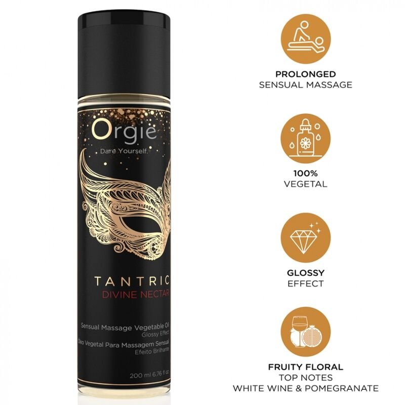 ORGIE - TANTRIC DIVINE NECTAR SENSUAL MASSAGE VEGETAL OIL 200 ML ORGIE