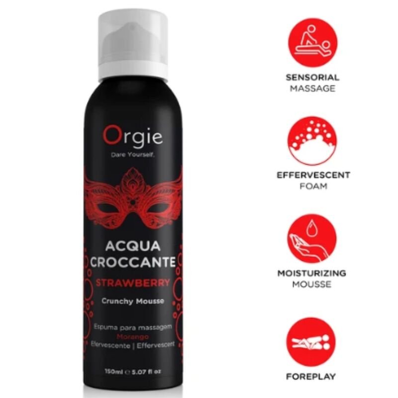 ORGIE - ACQUA CROCCANTE STRAWBERRY CRUNCHY MASSAGE MOUSSE 150 ML ORGIE