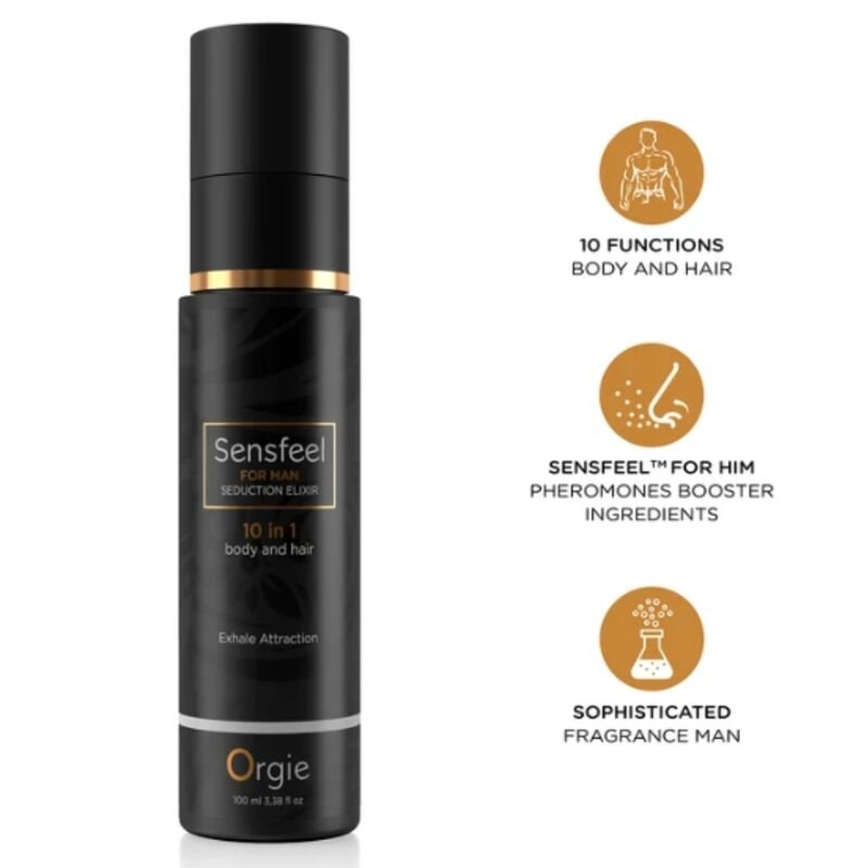 ORGIE - SENSFEEL FOR MAN SEDUCTION ELIXIR 10 IN 1 BODY AND HAIR 100 ML ORGIE