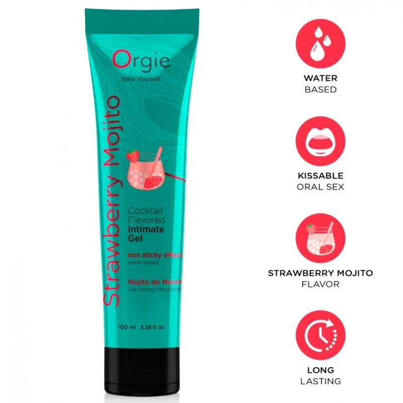 Comprar Orgie - Lube Tube Cocktail Strawberry Mojito Kissable Water-based Intimate Gel 100 Ml