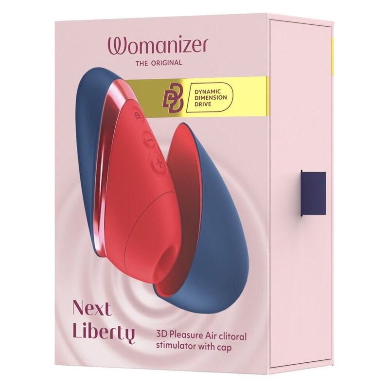 WOMANIZER - NEXT LIBERTY 3D PLEASURE AIR CLITORAL STIMULATOR BLUE/RED