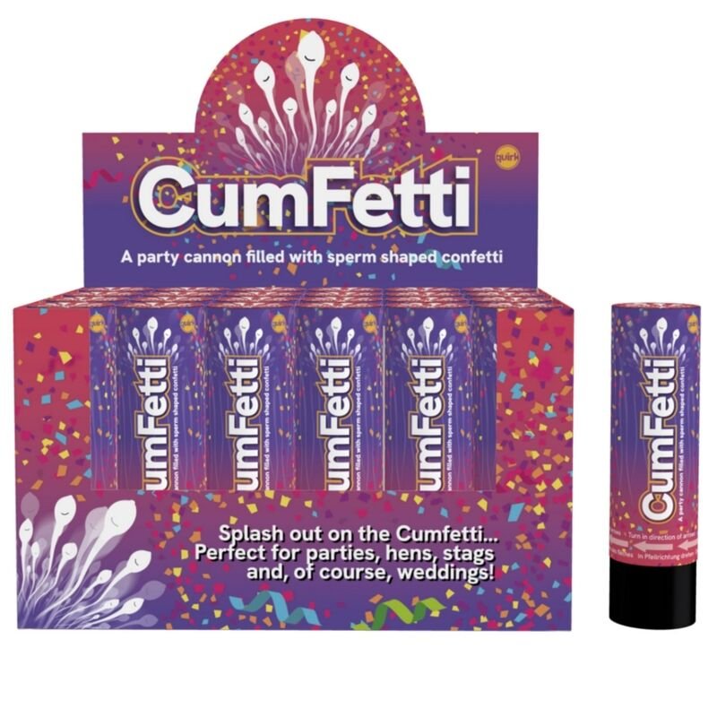 SPENCER & FLEETWOOD - SPERM SHAPED CONFETTI PARTY POPPER 15 CM | 1 UNIT