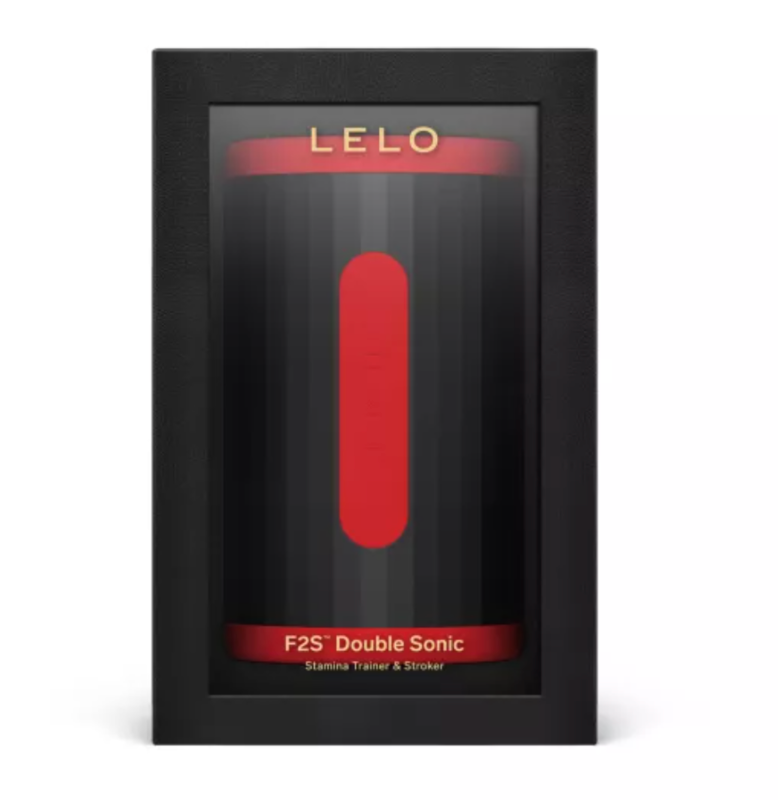 LELO - F2S DOUBLE SONIC MALE STROKER WITH DUAL SONIC STIMULATION RED