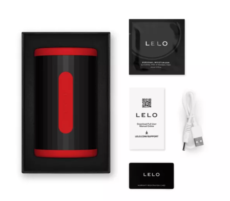 LELO - F2S DOUBLE SONIC MALE STROKER WITH DUAL SONIC STIMULATION RED