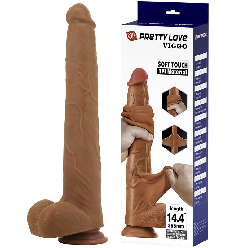 Comprar Pretty Love - Viggo Realistic Soft-touch Skin-sliding Dildo 36,5 Cm Brown