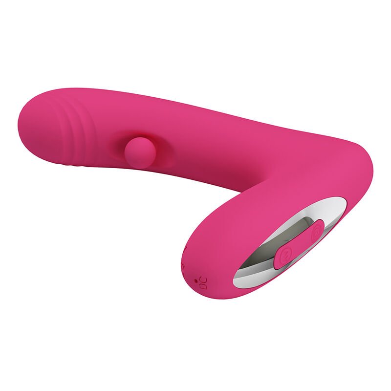 PRETTY LOVE - DUDEN RECHARGEABLE SILICONE VIBRATOR 12 VIBRATION MODES AND 3 ROCKING MODES PINK