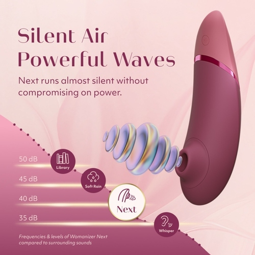 WOMANIZER - NEXT SUCTION CLITORAL STIMULATOR 14 INTENSITY LEVELS DUSKY PINK