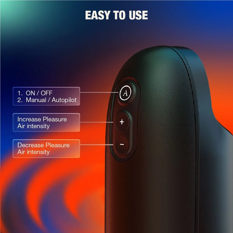 ARCWAVE - ION 2 MALE STROKER WITH PULSATING AIRWAVE STIMULATION BLACK