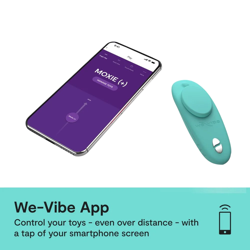 WE-VIBE - MOXIE+ MAGNETIC-CLIP PANTY VIBRATOR AQUA
