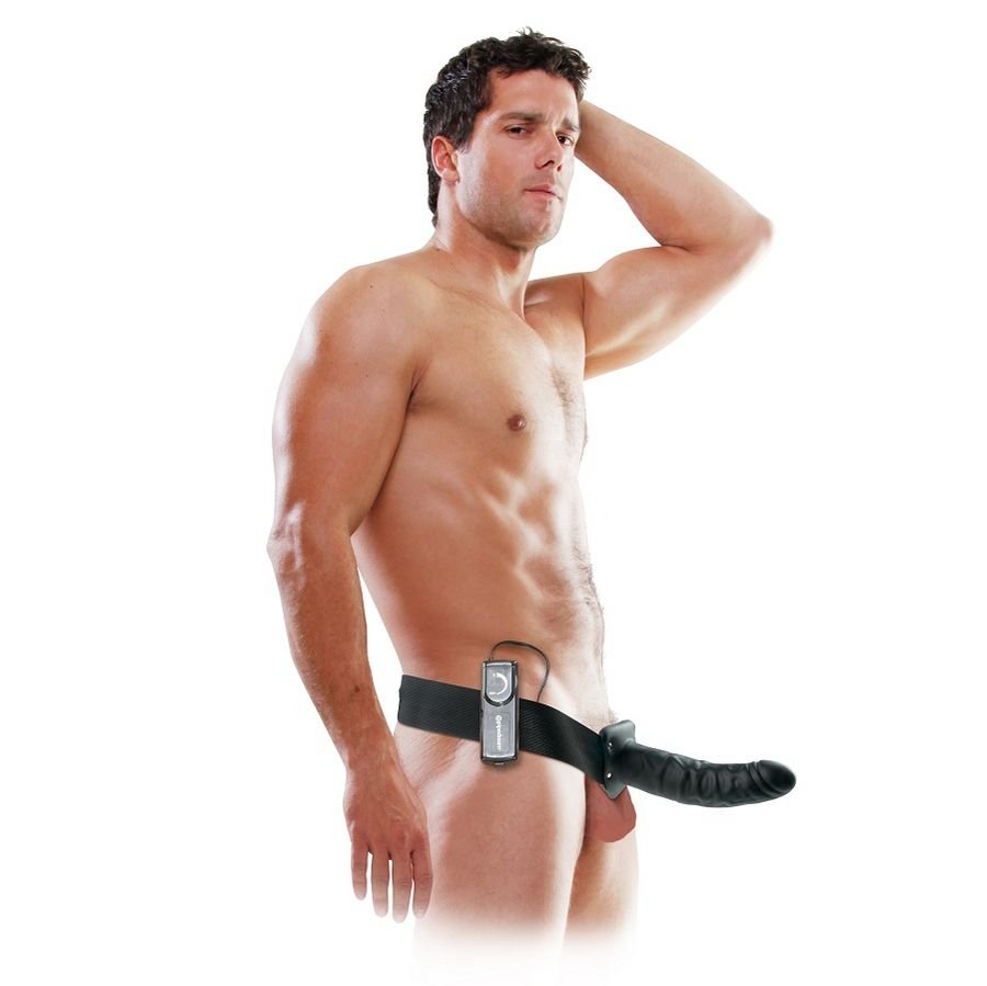 FETISH FANTASY SERIES - ARNÉS VIBRADOR HUECO 19 CM NEGRO FETISH FANTASY SERIE