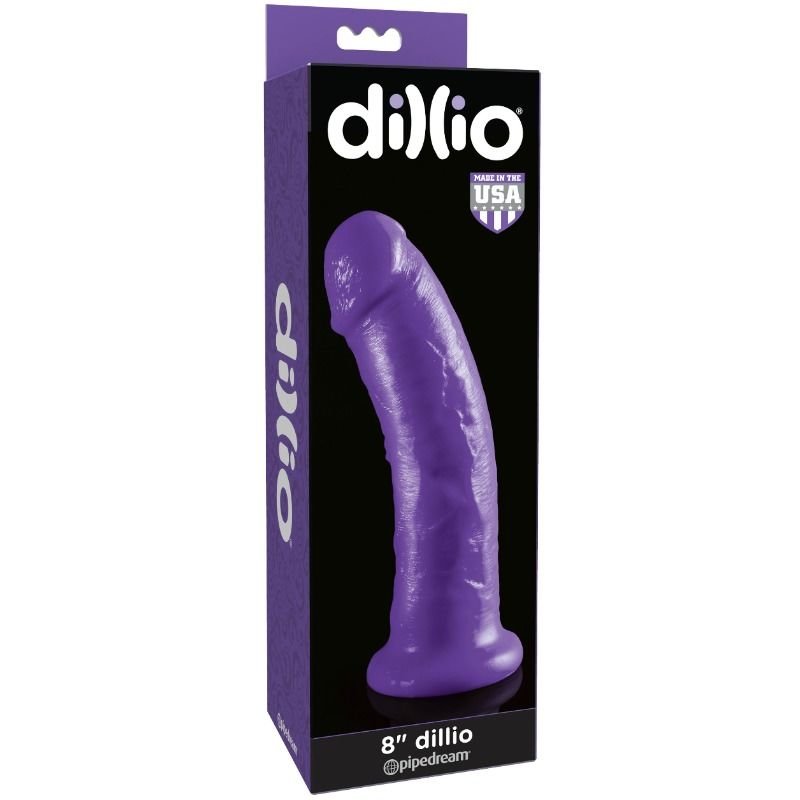 DILLIO DILDO CON VENTOSA 20.32 CM LILA DILLIO