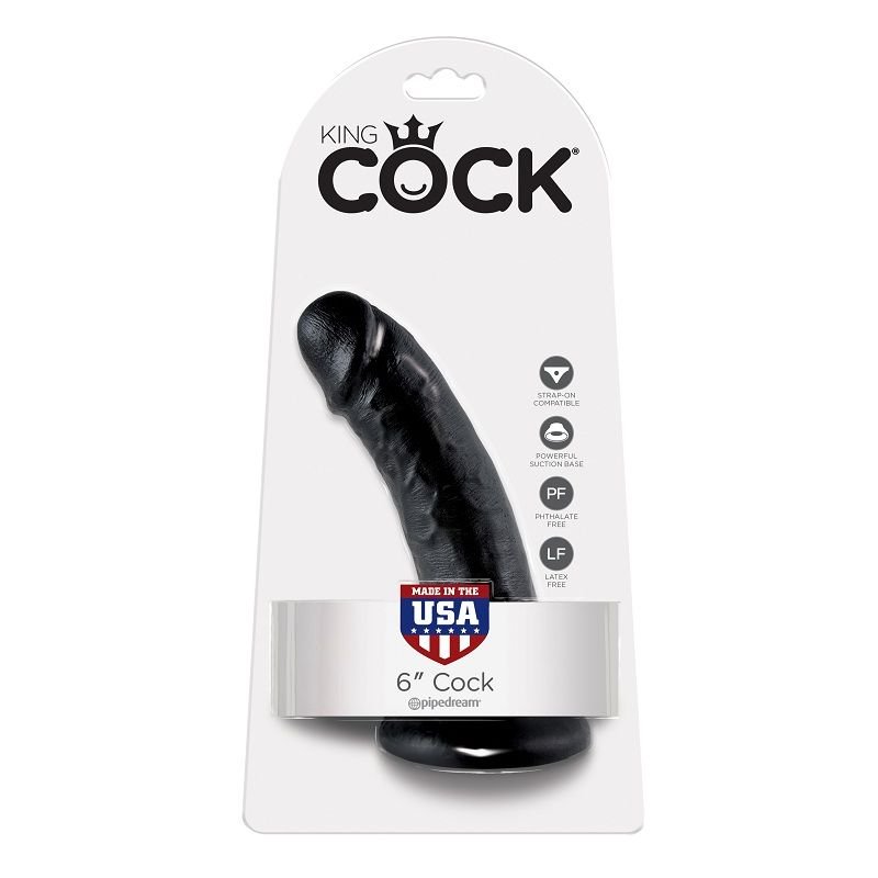 KING COCK 6  PENE NEGRO 15.2 CM KING COCK