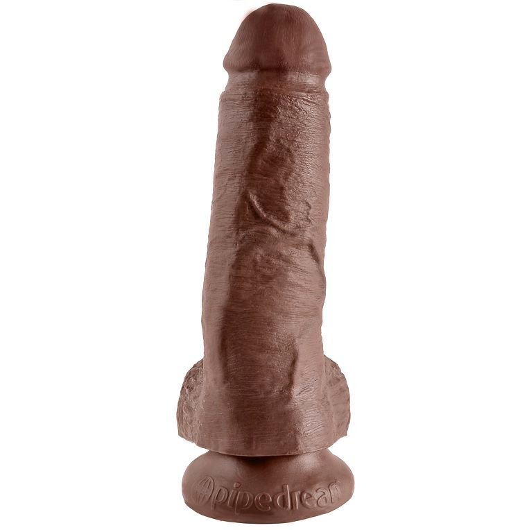 KING COCK - 8  PENE REALÍSTICO MARRÓN 20.3 CM