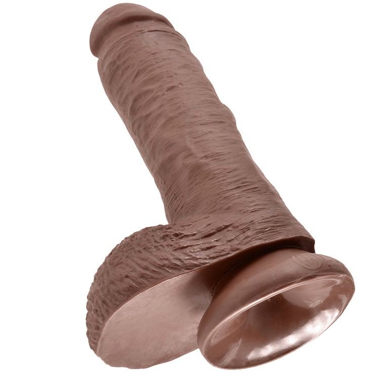 KING COCK - 8  PENE REALÍSTICO MARRÓN 20.3 CM
