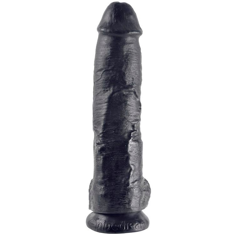 KING COCK - DILDO BLACK WITH BALLS 25.4 CM KING COCK