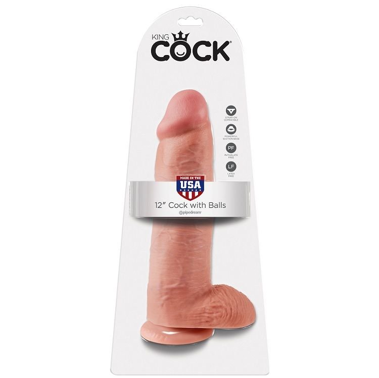 KING COCK - 12 PENE REALÍSTICO NATURAL 30.48 CM KING COCK