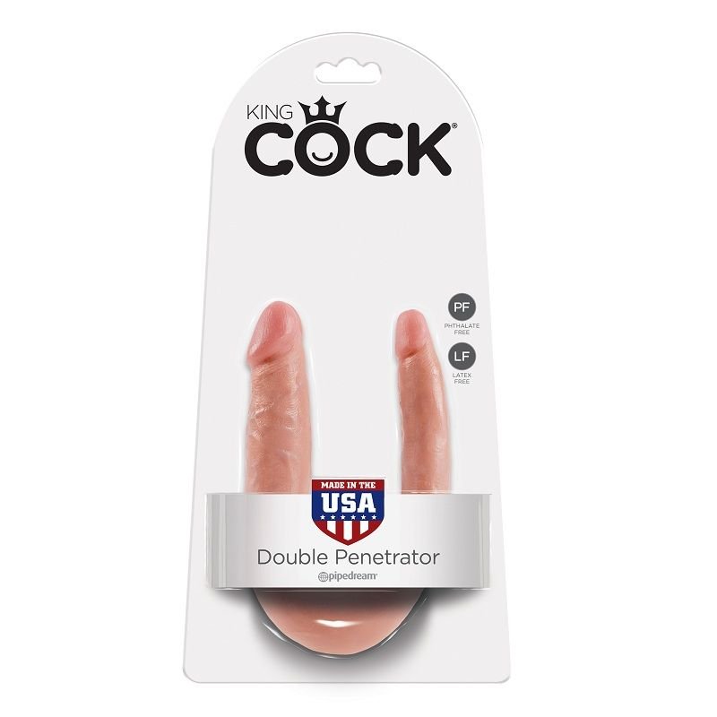 KING COCK DILDO DOBLE PENETRACIÓN 12.7CM NATURAL KING COCK