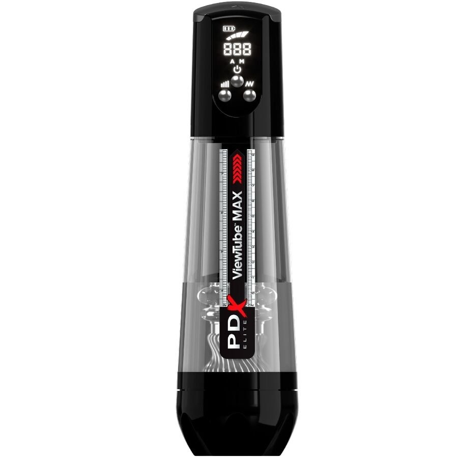 PDX ELITE - VIEWTUBE MAX VIEW MASTURNADOR AUTOMÁTICO CON SUCCIÓN TRANSPARENTE PDX ELITE